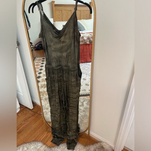 Tiger stripe stain cowl neck jumpsuit - Picture 1 of 4